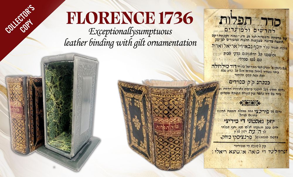 Order of Prayers. Florence, [1736]. Exceptionally sumptuous leather binding with gilt ornamentation