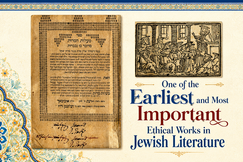 מעלות המדות – מספרי המוסר הקדומים והחשובים שבספרות ישראל | מהדורה מוקדמת ומהודרת
. מעלות המדות 