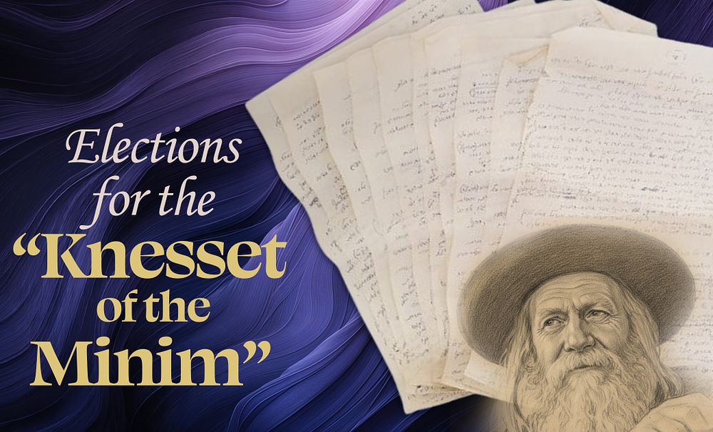 Autograph Manuscript Pamphlet Concerning Participation in Elections for the “Knesset of the Minim”. 