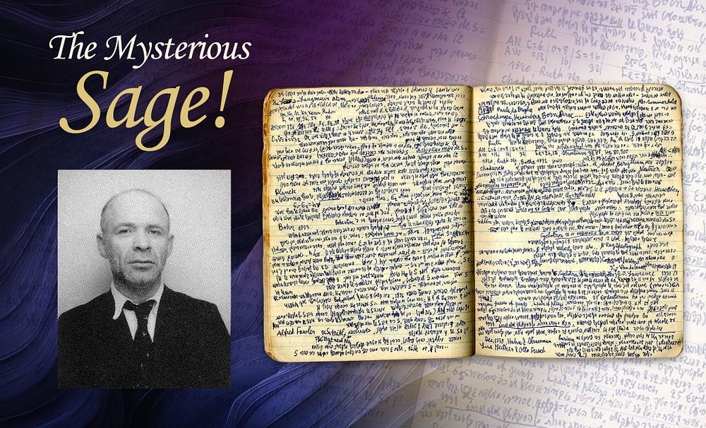Original Notebook in the Hand of the Mysterious Sage M. Shoshani
Esoteric writings in his 
