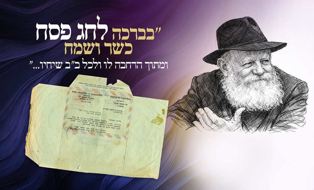 Passover Blessing Letter – Signed by the Lubavitcher Rebbe, Rabbi Menachem Mendel Schneerson. 3 