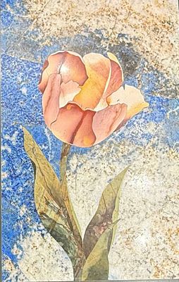 Ювелирный Дом SHIKO - Флорентийская мозаика &laquo;Тюльпаны&raquo;. Кремень, яшма, лазурит Байкальский 
Размер 