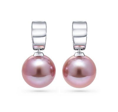 Ювелирный Дом Поднебесных P&P Jewellery - Серьги &laquo;Бублики&raquo;. Золото, пресноводный жемчуг нового 