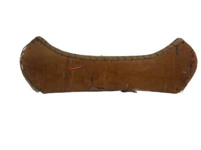 Antique Native American Indian Trapper Canoe toy. A Canoe made of straw measuring 9 inches long 