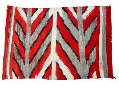 An old Navajo Chief's blanket. An old Navajo Chief's blanket measuring 4 feet 6 inches wide by 