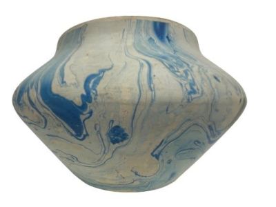 A Nemadji Pottery. A Nemadji pottery with multi color decorative surface. A unique Nemadji 