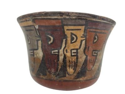 A Terracotta Clay Peruvian Nazca or Aztec Mexican Mayan bowl. A possible Peruvian Nazca 