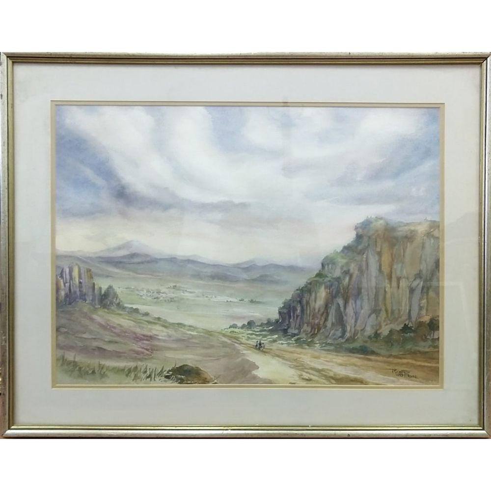 Signed Painting, Watercolor on Paper, Dated 1982. Signed Painting, Watercolor on Paper. Signed 