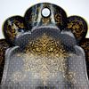 Vintage Chinese Lacquered Wood Dust Pan. Condition: Generally Very Good. Dimensions: L-10" x Image - 1