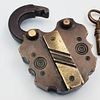 Antique Metal Padlock w/ an Eagle Design. Comes w/ 2 Original Keys. Condition: Generally Good Image - 1