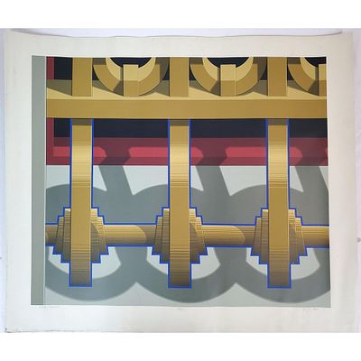Hugh Kepets, American (b.1946) Serigraph "E. 9th & Euclid". Pencil Signed & Dated "80"