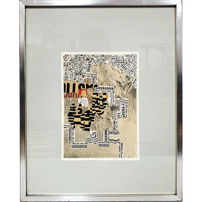 Jiri Kolar, Czech (1914-2002) Collage. Jiri Kolar, Czech (1914-2002) Printed Paper Collage &