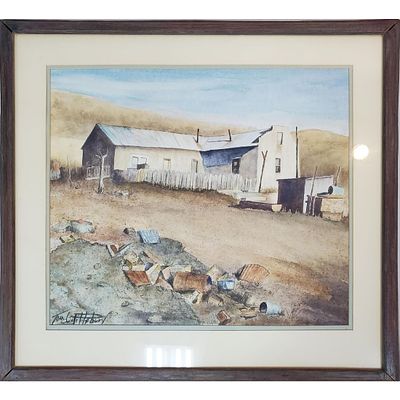 Thomas Giles Pillsbury, American (1904-1990) Painting Watercolor on Paper. "The House on