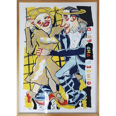 Red Grooms, American (b.1937) Screenprint on Paper. Red Grooms, American (b.1937) Large 