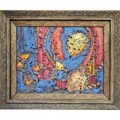 David Barbero, American (1938-1999) Painting Oil on Board. Signed DB on Lower Right &amp; DB 