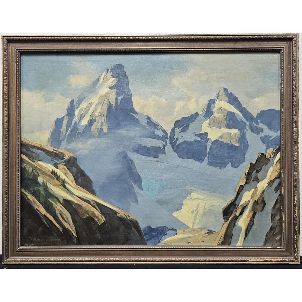 Leland Curtis, American (1897-1989) Oil Painting. Leland Curtis, American (1897-1989) Painting 