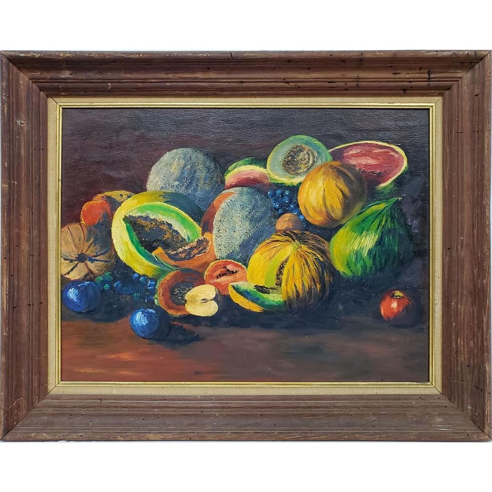 Maurice Molarsky, American (1885-1950) Painting Oil on Canvas. "Fruits". Recognized by the 