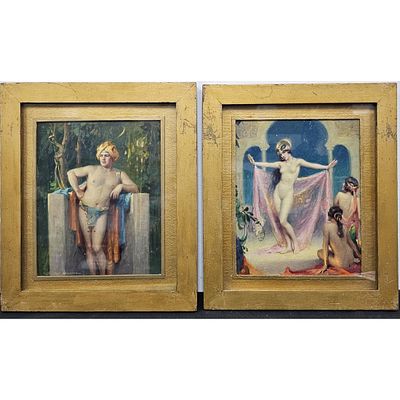 Charles Bosseron Chambers, American (1880-1964). Lot of 2 Paintings. Oil on Canvas Board. 