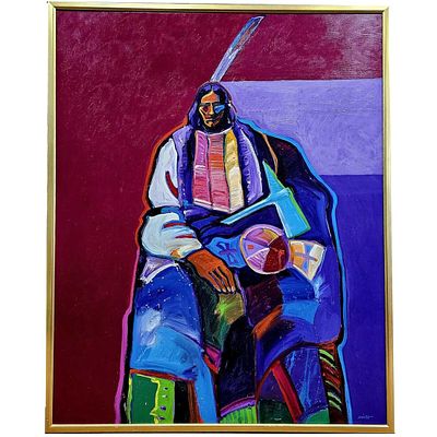 John Nieto, American (1936-2018) Painting Oil. John Nieto, American (1936-2018) Monumental 