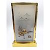 Rare LeCoultre Atmos "White Chino Marina" Clock w/ Gold Plated Metal Parts &amp; Lucite Panels Image - 2