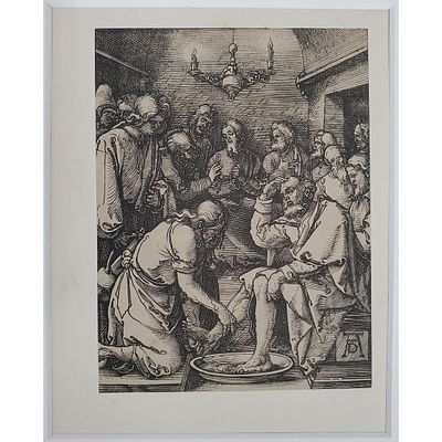 Attributed to Albrecht Durer, German (1471-1528) Etching on Paper. "Biblical Subject". Marked 