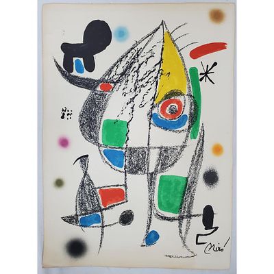 Joan Miro, Spanish (1893-1983) Lithograph on Paper. "Wonders w/ Acrostic Variations in Miro's 