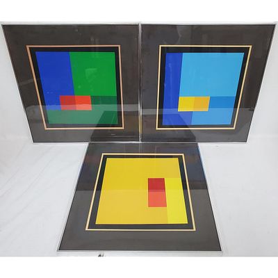 Jo Niemeyer, German (b.1946) Suit of 3 Serigraphs. Jo Niemeyer, German (b.1946) Suit of 3 