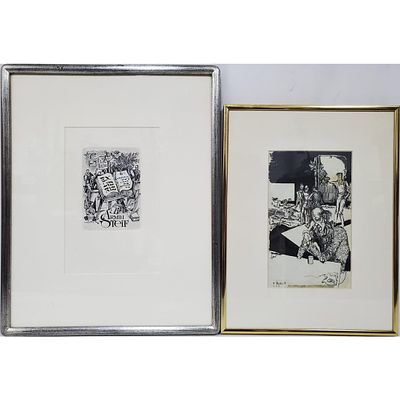 Vladimir Ryklin, Russian (b.1934) Lot of 2 Etchings. Both Are Signed Lower Left. 1 is Dated 