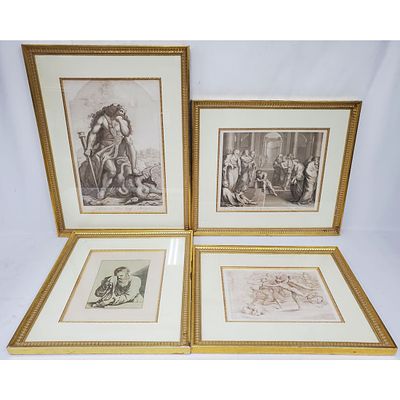 Lot of 3 Antique Etchings by Francesco Bartolozzi &amp; 1 Other. All Beautifully Framed Under 