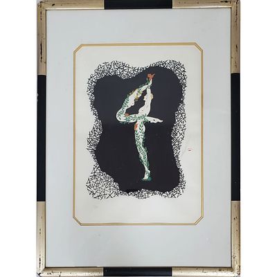 Erte Original Serigraph "Four" c.1980. Erte (Romaine de Tirtoff) Russian/French (1892-1990) 