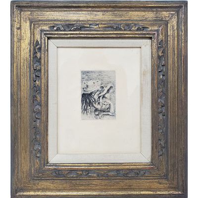 Pierre-Auguste Renoir Etching on Paper "Le Chapeau Epingle (The Hat Pin)". Signed in the 