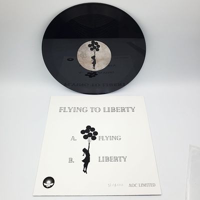 After Banksy "Flying to Liberty" Vinyl 12/100. After Banksy, Vinyl EP Record "Flying to 