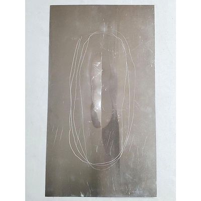 After Lucio Fontana Aluminum Relief. After Lucio Fontana, Italian/Argentinian (1899-1968) 
