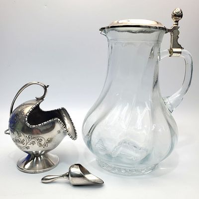 Antique Sheffield England Silver-Plated Sugar. Antique 19th C. Sheffield England Silver-Plated 