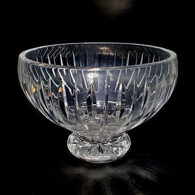Vintage Waterford "Marquis" Glass Bowl. Condition: Generally Very Good. Dimensions: Dia- 9.5" x 