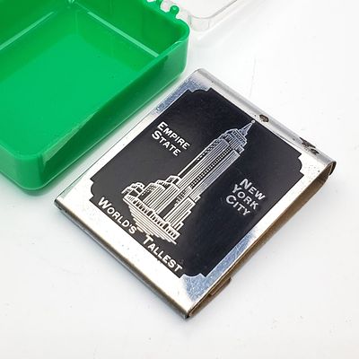Antique Circa 1930's Match Safe Made For The Opening of The Empire State Building In New York 