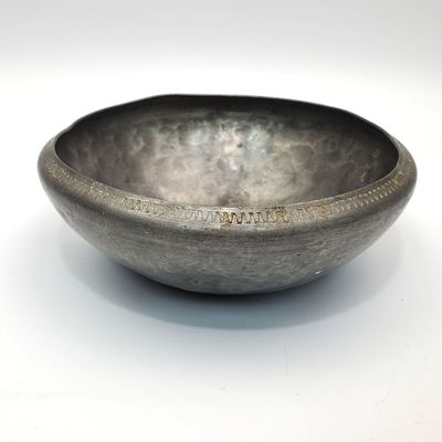 Antique Signed Copper Bowl. Made in Norway. Fully Signed. Condition: Generally Good w/ Some 