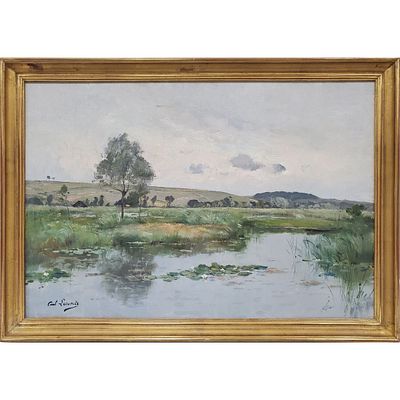 Antique Signed "Lecomte" French Oil Painting. Antique Signed "Lecomte" French Painting Oil on 