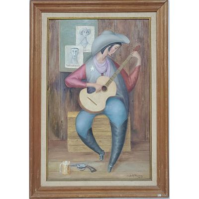 Manuel Soto Munoz, American (1913-2000) Painting. Manuel Soto Munoz (Puerto Rican American 