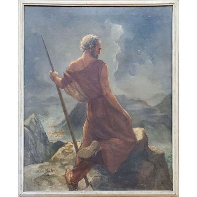 Hilde Moller (20th Century) Monumental Painting Oil on Canvas. Signed Lower Left &amp; Dated 