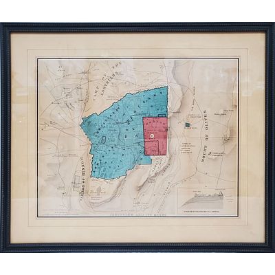Antique Map "Jerusalem & Its Ruins" 1872. Antique Map "Jerusalem &amp; Its Ruins" Published by 