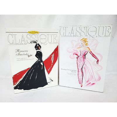 2 Collectible Classique Collection Barbie Dolls. Lot of 2 Collectible Classique Collection 