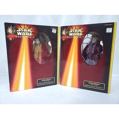 2 Star Wars Episode 1 Queen Amidala Portrait Dolls. Lot of 2 Star Wars Episode 1 Queen Amidala 