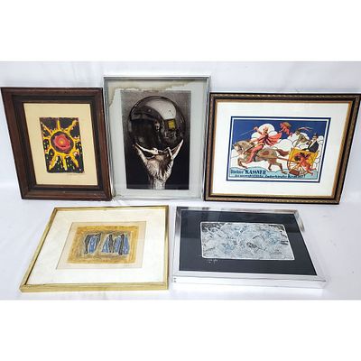 Lot of 5 Signed Prints & Paintings. Lot of 5 Signed Prints &amp; Paintings. All Framed Under 