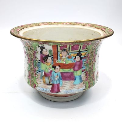Antique Chinese Famille Rose Bowl. Condition: Generally Good, Restored.Dimensions: Dia-5.8" x 