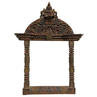 Old Unusual Probably Thai Hand Carved Wood Frame. Old Unusual Probably Thai Hand Carved &amp; 