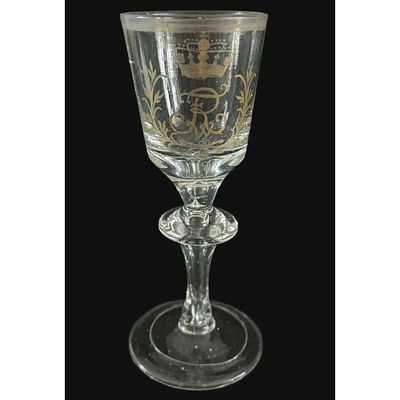 Antique 18th C. German or Swedish Wine Glass. Antique 18th C. Either Brandenburg, Germany or 