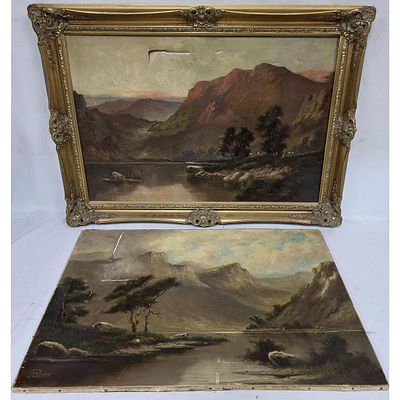 Jack M Ducker (Early 20th C.) 2 Oil Paintings. Jack M Ducker (Early 20th C.), Lot of 2 Antique 