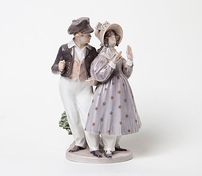 &laquo;Гейнц и Трина&raquo;. Дания, Копенгаген, три волны, фарфор ,роспись подглазурная, 1923-1928 гг 