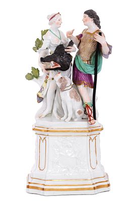 &laquo;Мелеагр и Аталанта&raquo;. Автор Иоганн Иоахим Кендлер, Германия, Мейсен, XVIII век.
Фарфор, роспись 